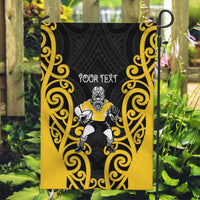 Wellington Custom Rugby New Zealand Garden Flag Aotearoa Maori Pukana Tiki Mascot