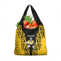 Wellington Custom Rugby New Zealand Grocery Bag Aotearoa Maori Pukana Tiki Mascot