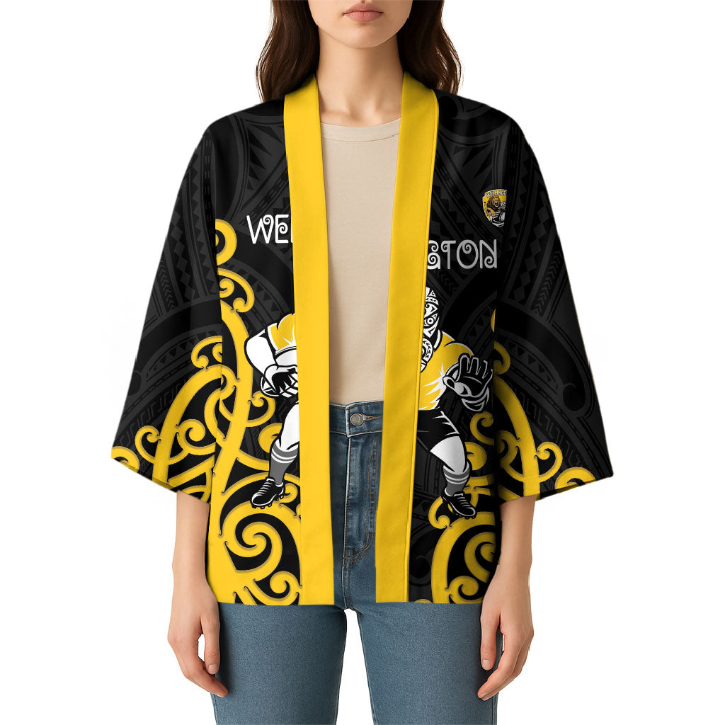 Wellington Custom Rugby New Zealand Kimono Aotearoa Maori Pukana Tiki Mascot