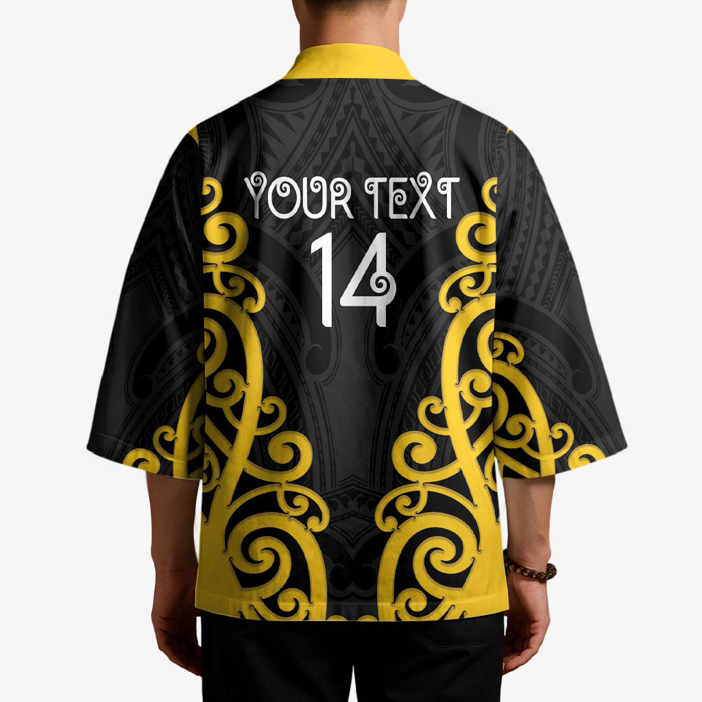 Wellington Custom Rugby New Zealand Kimono Aotearoa Maori Pukana Tiki Mascot