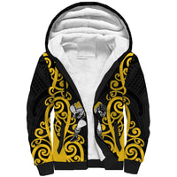 Wellington Custom Rugby New Zealand Sherpa Hoodie Aotearoa Maori Pukana Tiki Mascot
