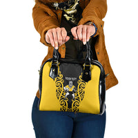 Wellington Custom Rugby New Zealand Shoulder Handbag Aotearoa Maori Pukana Tiki Mascot