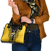 Wellington Custom Rugby New Zealand Shoulder Handbag Aotearoa Maori Pukana Tiki Mascot