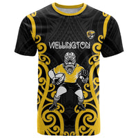 Wellington Custom Rugby New Zealand T Shirt Aotearoa Maori Pukana Tiki Mascot