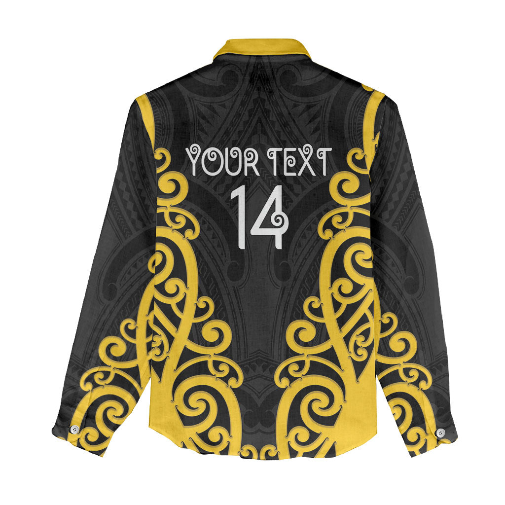 Wellington Custom Rugby New Zealand Women Casual Shirt Aotearoa Maori Pukana Tiki Mascot