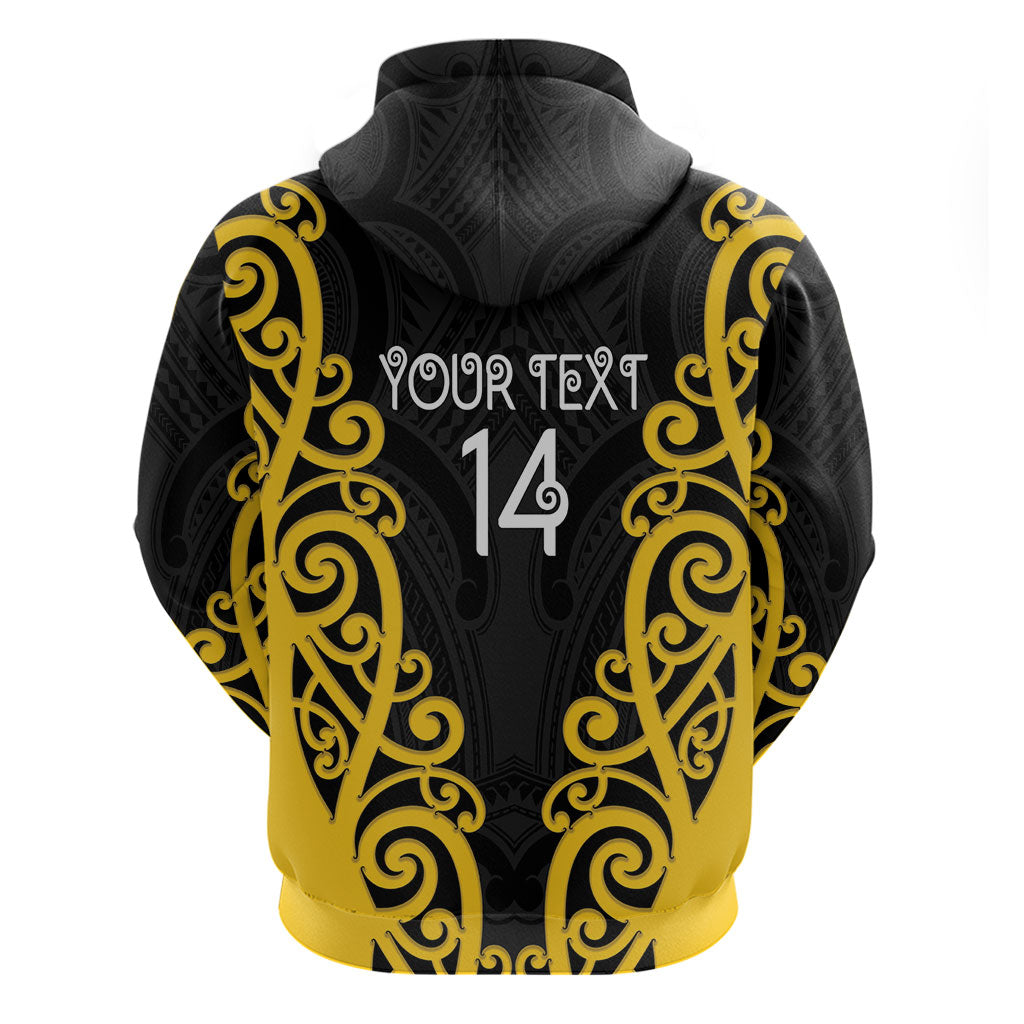 Wellington Custom Rugby New Zealand Zip Hoodie Aotearoa Maori Pukana Tiki Mascot