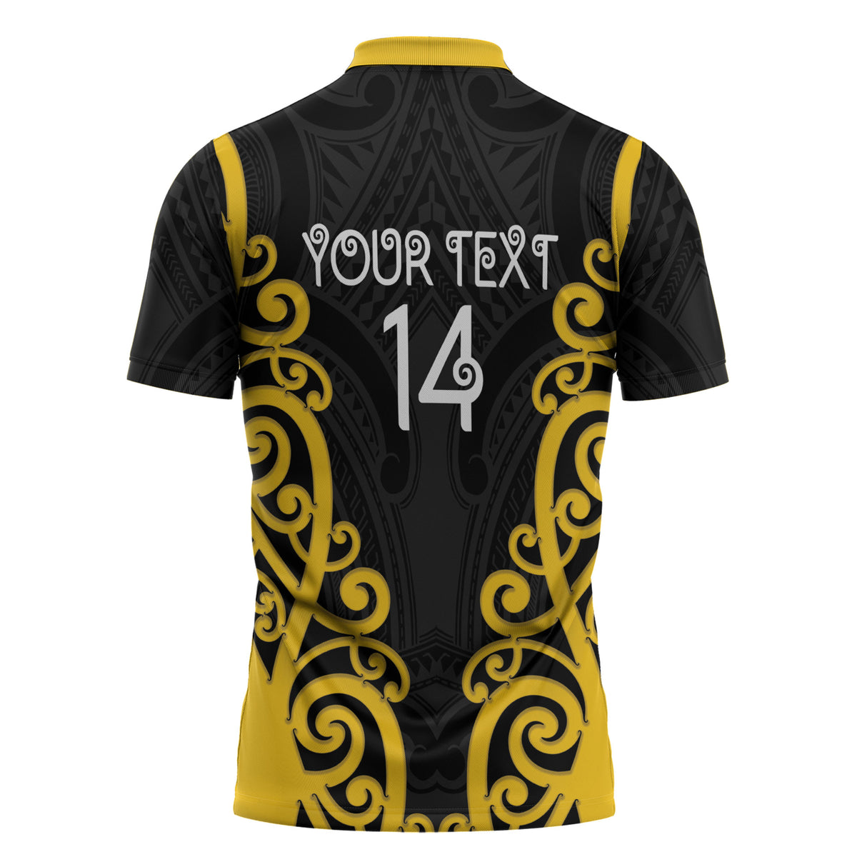 Wellington Custom Rugby New Zealand Zipper Polo Shirt Aotearoa Maori Pukana Tiki Mascot