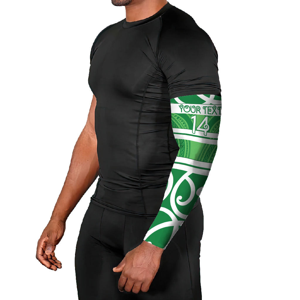 Manawatu Custom Rugby New Zealand Arm Sleeves Aotearoa Maori Pukana Tiki Mascot