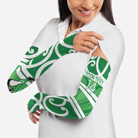 Manawatu Custom Rugby New Zealand Arm Sleeves Aotearoa Maori Pukana Tiki Mascot