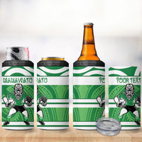Manawatu Custom Rugby New Zealand 4 in 1 Can Cooler Tumbler Aotearoa Maori Pukana Tiki Mascot