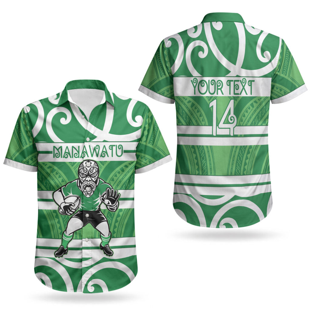 Manawatu Custom Rugby New Zealand Couples Matching Tank Maxi Dress and Hawaiian Shirt Aotearoa Maori Pukana Tiki Mascot