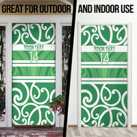 Manawatu Custom Rugby New Zealand Door Cover Aotearoa Maori Pukana Tiki Mascot