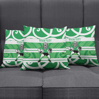 Manawatu Custom Rugby New Zealand Pillow Cover Aotearoa Maori Pukana Tiki Mascot