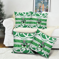 Manawatu Custom Rugby New Zealand Pillow Cover Aotearoa Maori Pukana Tiki Mascot