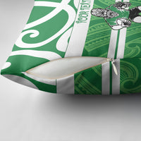 Manawatu Custom Rugby New Zealand Pillow Cover Aotearoa Maori Pukana Tiki Mascot