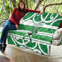 Manawatu Custom Rugby New Zealand Quilt Aotearoa Maori Pukana Tiki Mascot