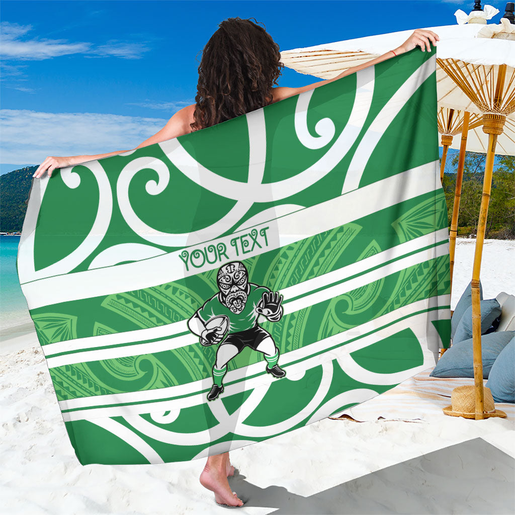 Manawatu Custom Rugby New Zealand Sarong Aotearoa Maori Pukana Tiki Mascot
