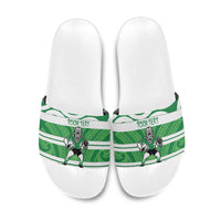 Manawatu Custom Rugby New Zealand Slide Sandals Aotearoa Maori Pukana Tiki Mascot