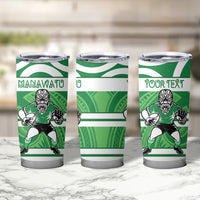 Manawatu Custom Rugby New Zealand Tumbler Cup Aotearoa Maori Pukana Tiki Mascot