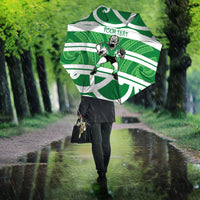 Manawatu Custom Rugby New Zealand Umbrella Aotearoa Maori Pukana Tiki Mascot
