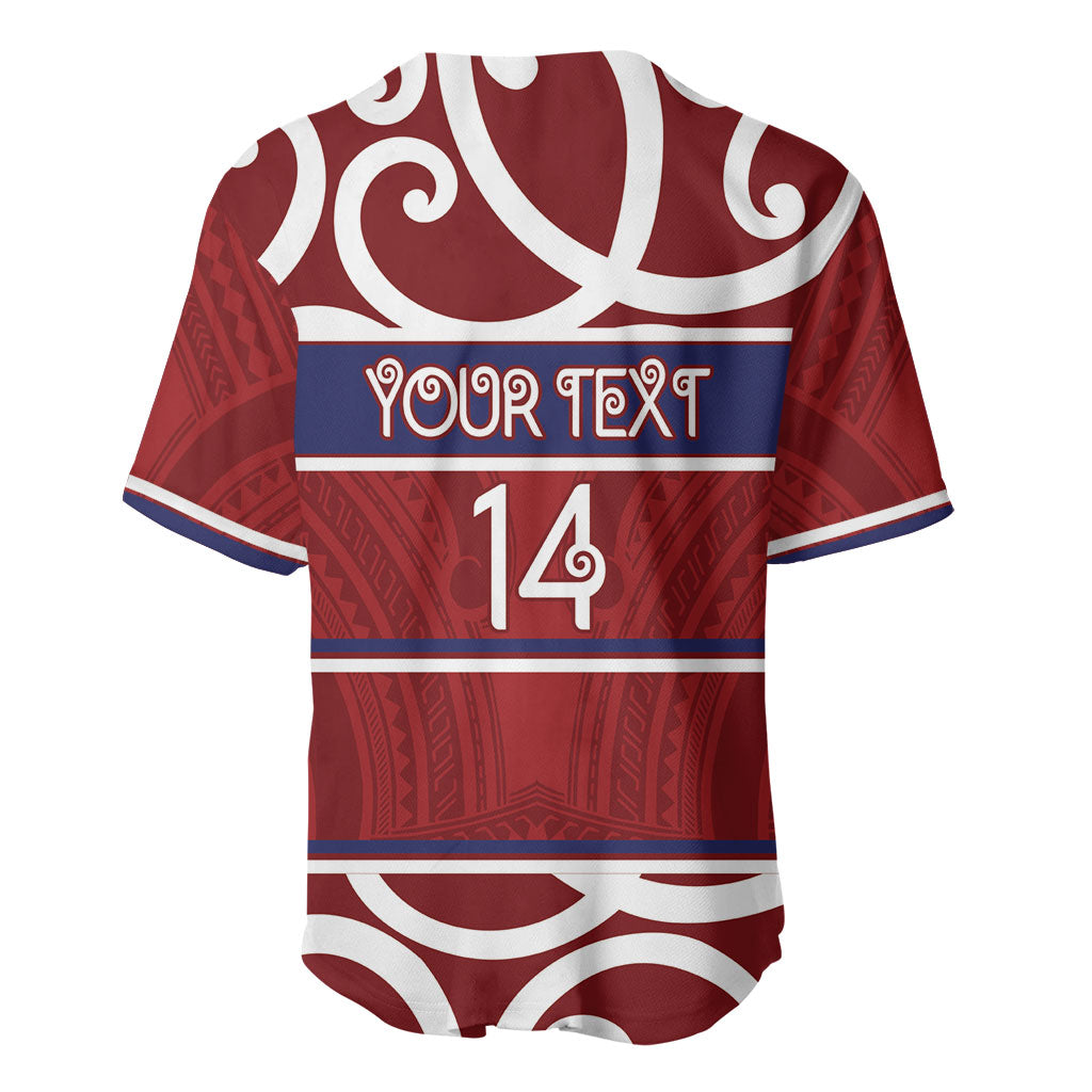 Southland Custom Rugby New Zealand Baseball Jersey Aotearoa Maori Pukana Tiki Mascot
