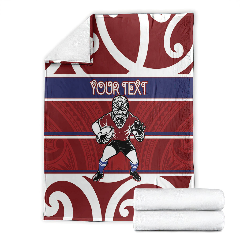 Southland Custom Rugby New Zealand Blanket Aotearoa Maori Pukana Tiki Mascot