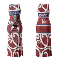 Southland Custom Rugby New Zealand Couples Matching Tank Maxi Dress and Long Sleeve Button Shirt Aotearoa Maori Pukana Tiki Mascot