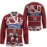 Southland Custom Rugby New Zealand Hockey Jersey Aotearoa Maori Pukana Tiki Mascot