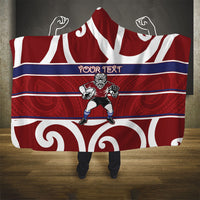 Southland Custom Rugby New Zealand Hooded Blanket Aotearoa Maori Pukana Tiki Mascot