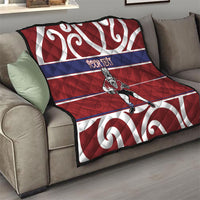 Southland Custom Rugby New Zealand Quilt Aotearoa Maori Pukana Tiki Mascot