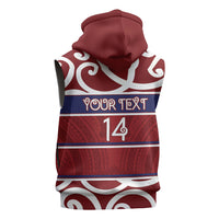 Southland Custom Rugby New Zealand Sleeveless Zip Hoodie Aotearoa Maori Pukana Tiki Mascot