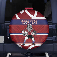 Southland Custom Rugby New Zealand Spare Tire Cover Aotearoa Maori Pukana Tiki Mascot