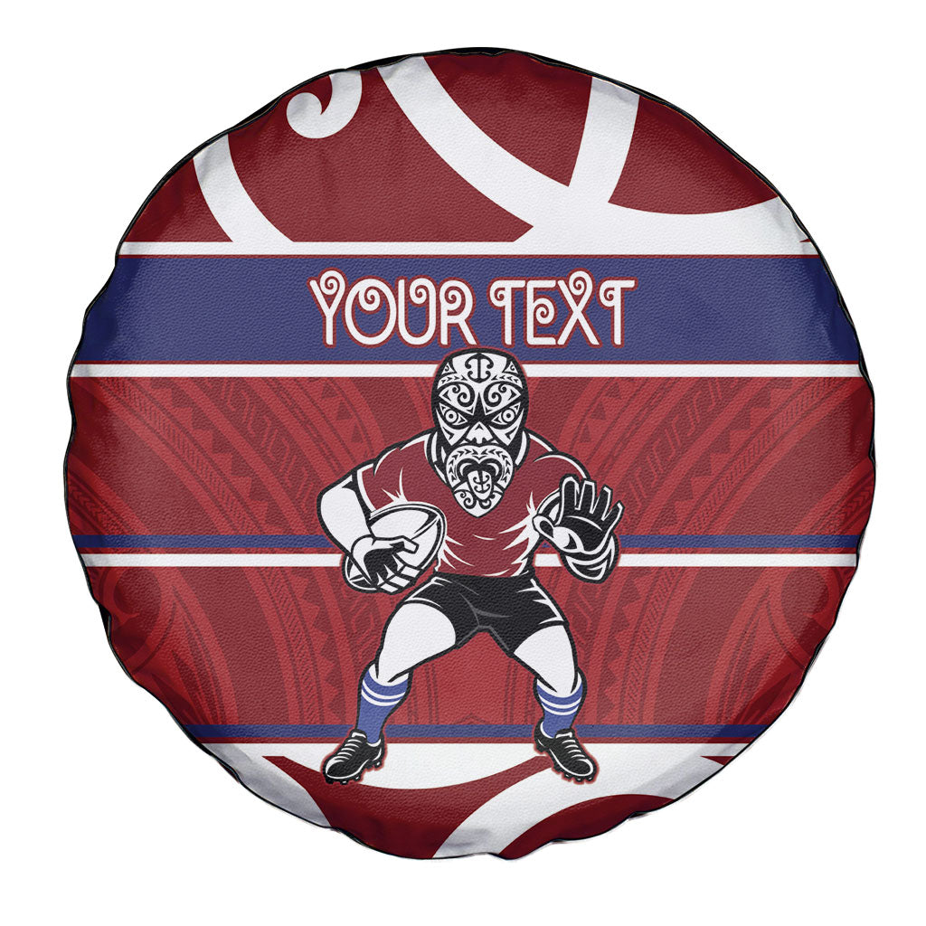 Southland Custom Rugby New Zealand Spare Tire Cover Aotearoa Maori Pukana Tiki Mascot