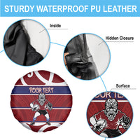 Southland Custom Rugby New Zealand Spare Tire Cover Aotearoa Maori Pukana Tiki Mascot