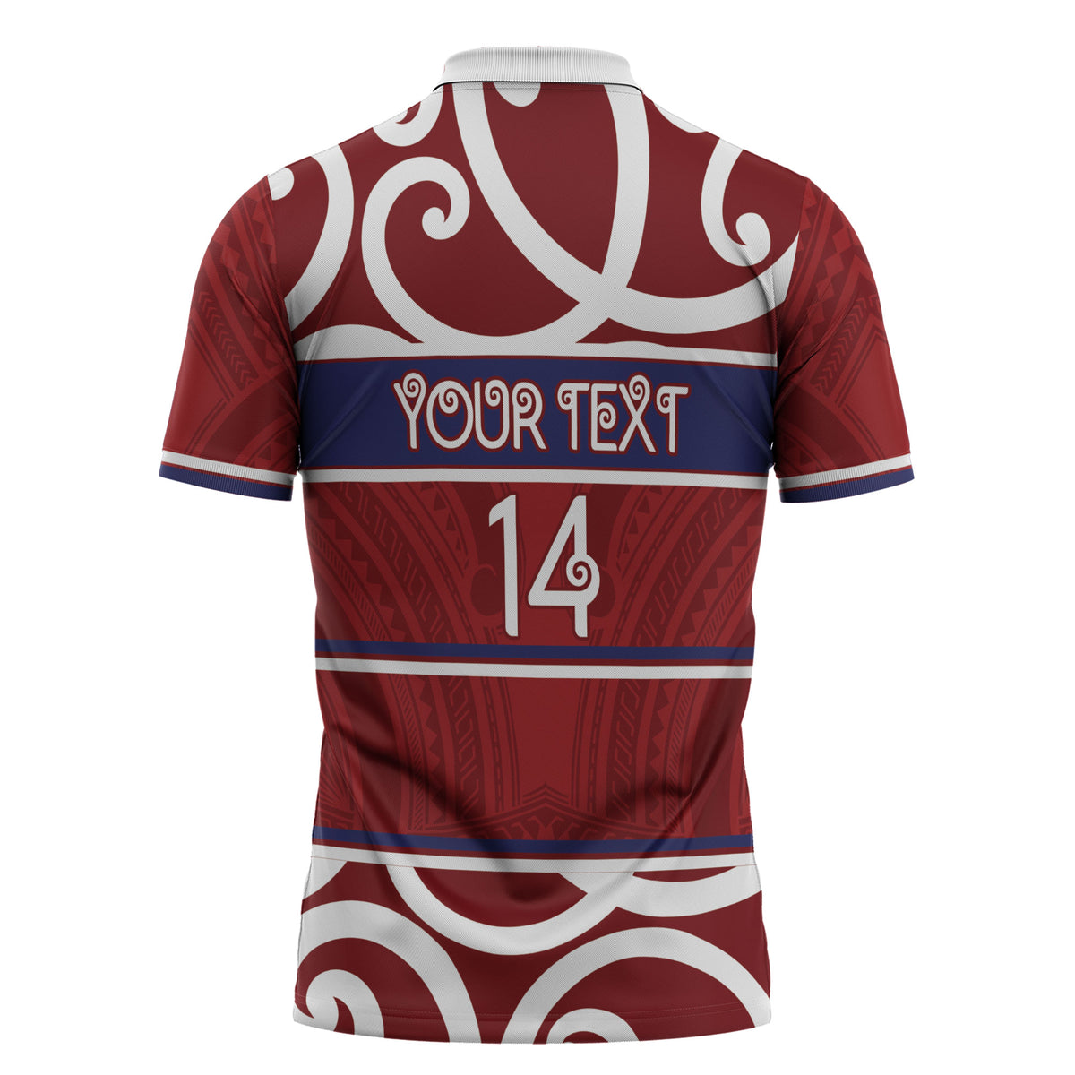 Southland Custom Rugby New Zealand Zipper Polo Shirt Aotearoa Maori Pukana Tiki Mascot