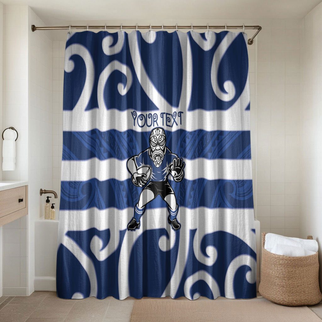 Auckland Custom Rugby New Zealand Bathroom Set Aotearoa Maori Pukana Tiki Mascot