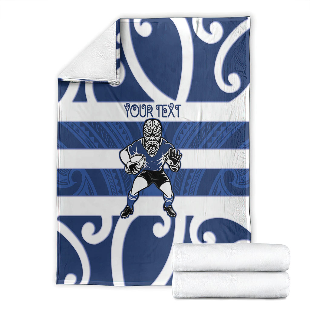 Auckland Custom Rugby New Zealand Blanket Aotearoa Maori Pukana Tiki Mascot