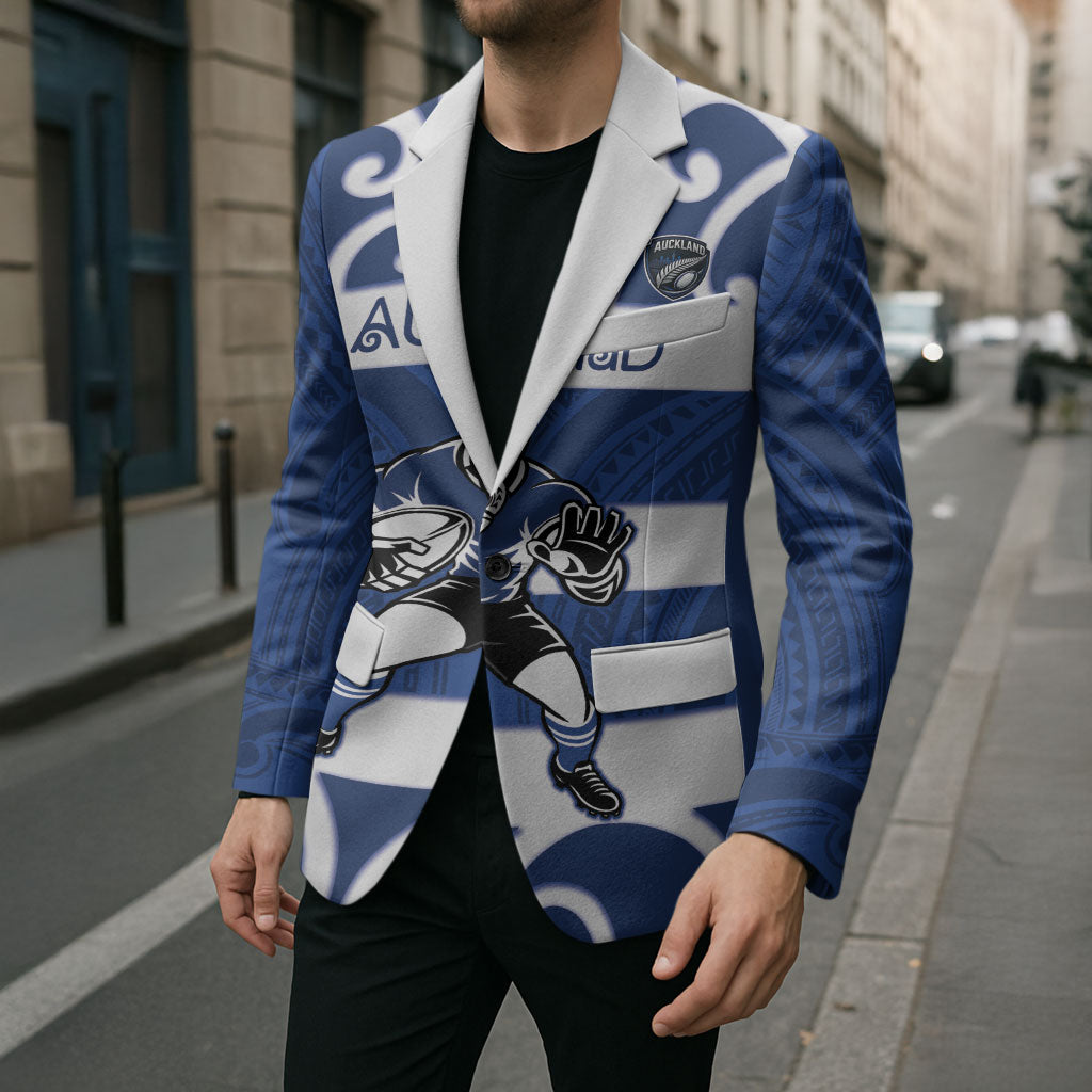 Auckland Custom Rugby New Zealand Blazer Aotearoa Maori Pukana Tiki Mascot