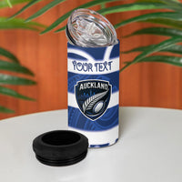 Auckland Custom Rugby New Zealand 4 in 1 Can Cooler Tumbler Aotearoa Maori Pukana Tiki Mascot