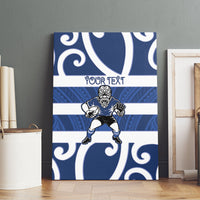 Auckland Custom Rugby New Zealand Canvas Wall Art Aotearoa Maori Pukana Tiki Mascot
