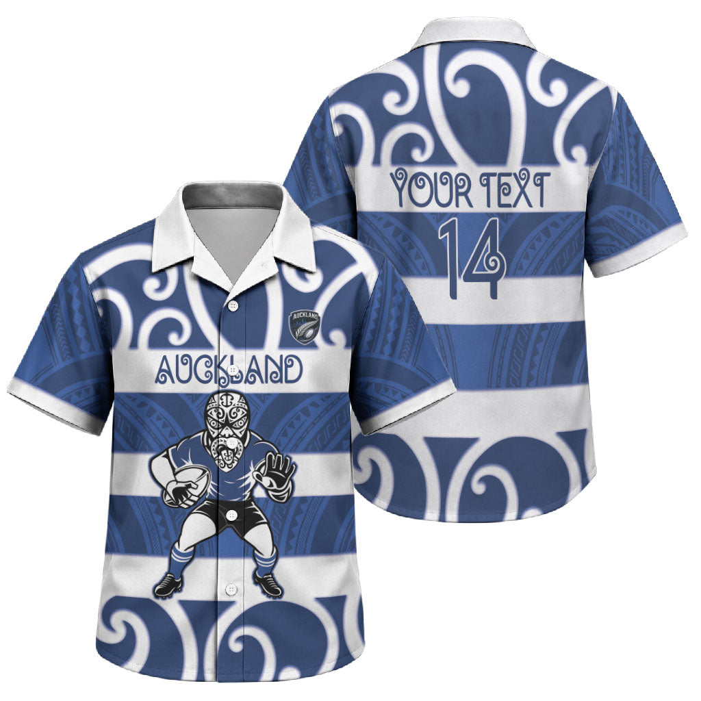 Auckland Custom Rugby New Zealand Family Matching Off The Shoulder Long Sleeve Dress and Hawaiian Shirt Aotearoa Maori Pukana Tiki Mascot