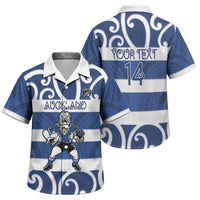 Auckland Custom Rugby New Zealand Family Matching Off Shoulder Maxi Dress and Hawaiian Shirt Aotearoa Maori Pukana Tiki Mascot