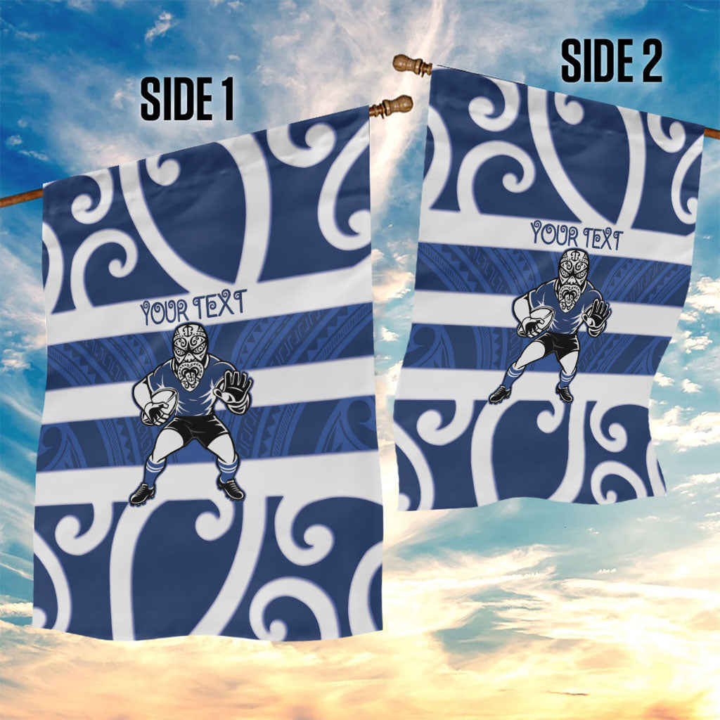 Auckland Custom Rugby New Zealand Garden Flag Aotearoa Maori Pukana Tiki Mascot