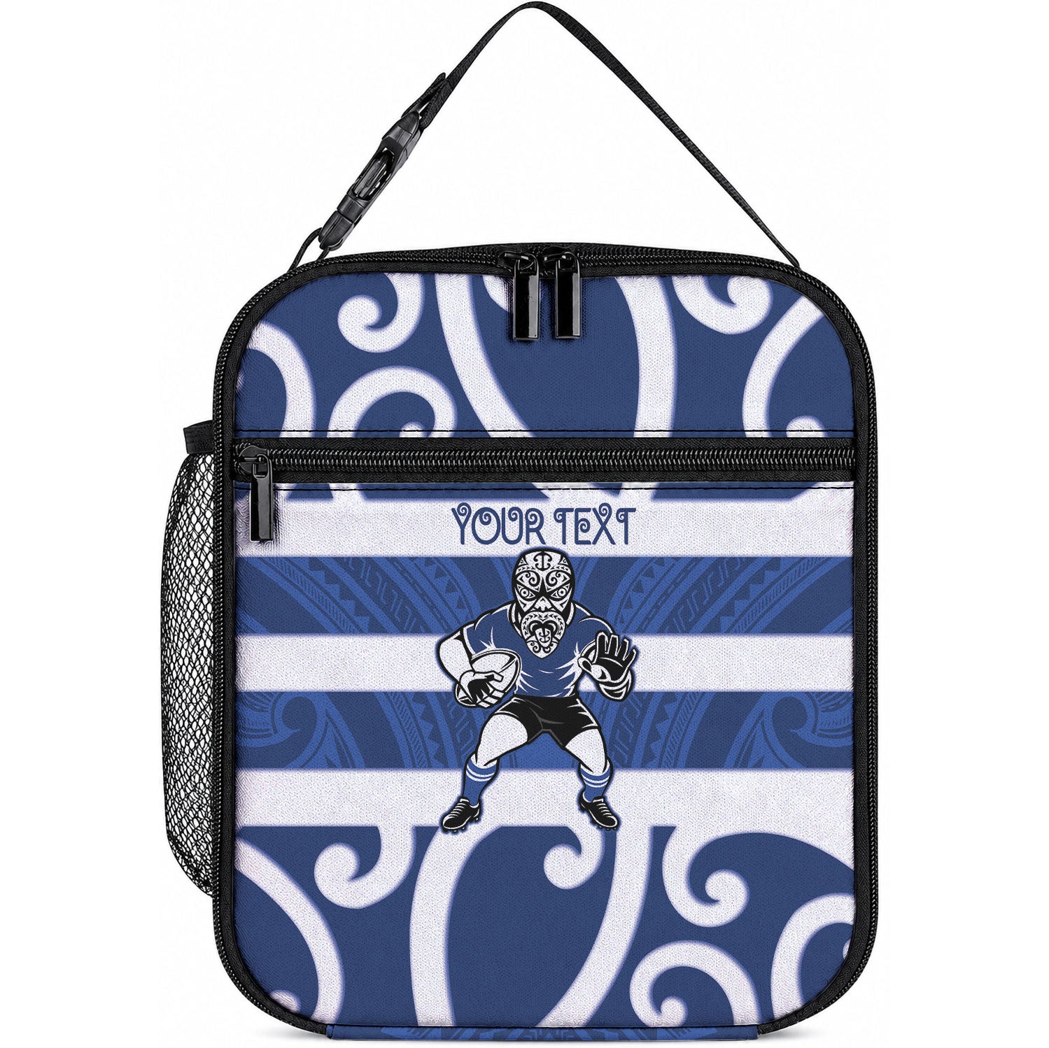 Auckland Custom Rugby New Zealand Lunch Bag Aotearoa Maori Pukana Tiki Mascot