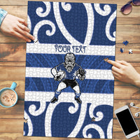 Auckland Custom Rugby New Zealand Puzzle Aotearoa Maori Pukana Tiki Mascot