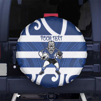 Auckland Custom Rugby New Zealand Spare Tire Cover Aotearoa Maori Pukana Tiki Mascot