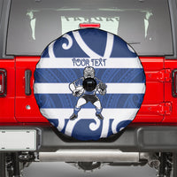 Auckland Custom Rugby New Zealand Spare Tire Cover Aotearoa Maori Pukana Tiki Mascot