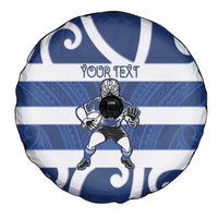 Auckland Custom Rugby New Zealand Spare Tire Cover Aotearoa Maori Pukana Tiki Mascot