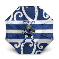 Auckland Custom Rugby New Zealand Umbrella Aotearoa Maori Pukana Tiki Mascot