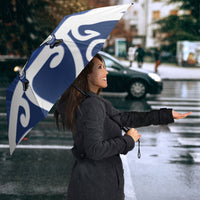 Auckland Custom Rugby New Zealand Umbrella Aotearoa Maori Pukana Tiki Mascot